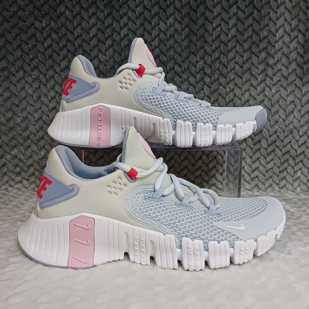 Nike Free Metcon 4 Football Grey Soft Pink Women's Athletic Running Shoes Sz 8.5